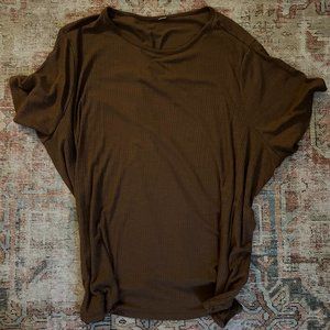 Old Navy Light Brown Ribbed Top